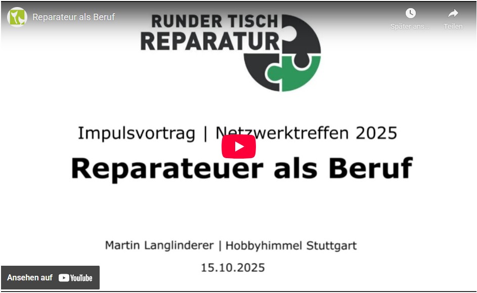 Video Reparateur als Beruf auf Youtube ansehen