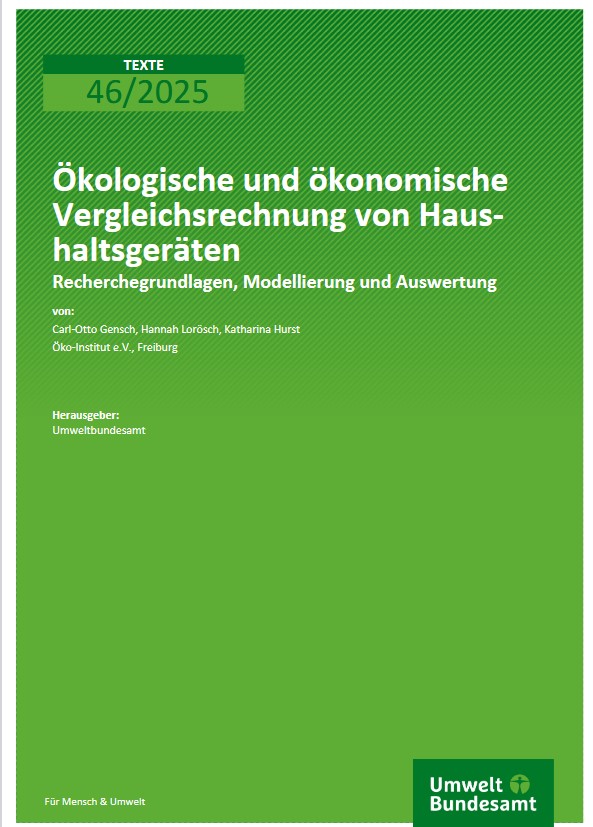 Vergleichsrechnung Haushaltsgeräte Uba